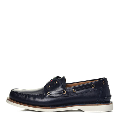 Gucci Calfskin Mens Delta Boat Loafer 10 Blue 1 of 8