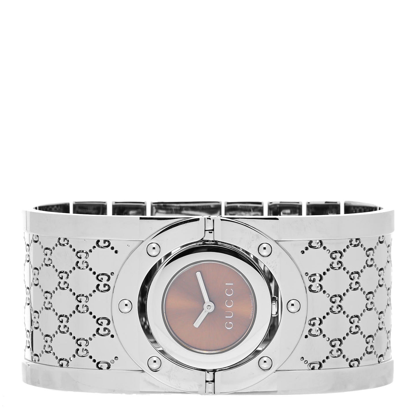 Stainless Steel 33mm Twirl Quartz Watch Brown