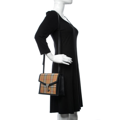 Burberry House Check Derby Calfskin Small Macken Crossbody Bag Black 2 of 7