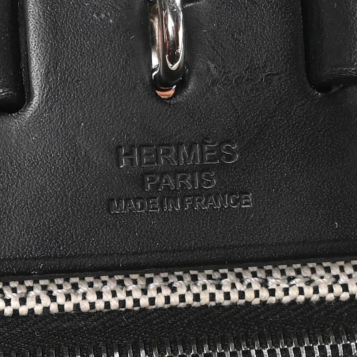 Hermes Toile H Berline Vache Hunter Herbag Zip PM 31 Black Ecru 7 of 12