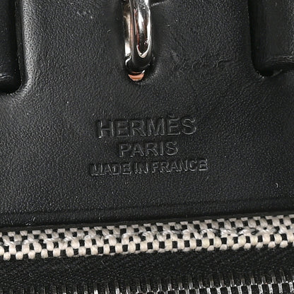 Hermes Toile H Berline Vache Hunter Herbag Zip PM 31 Black Ecru 7 of 12