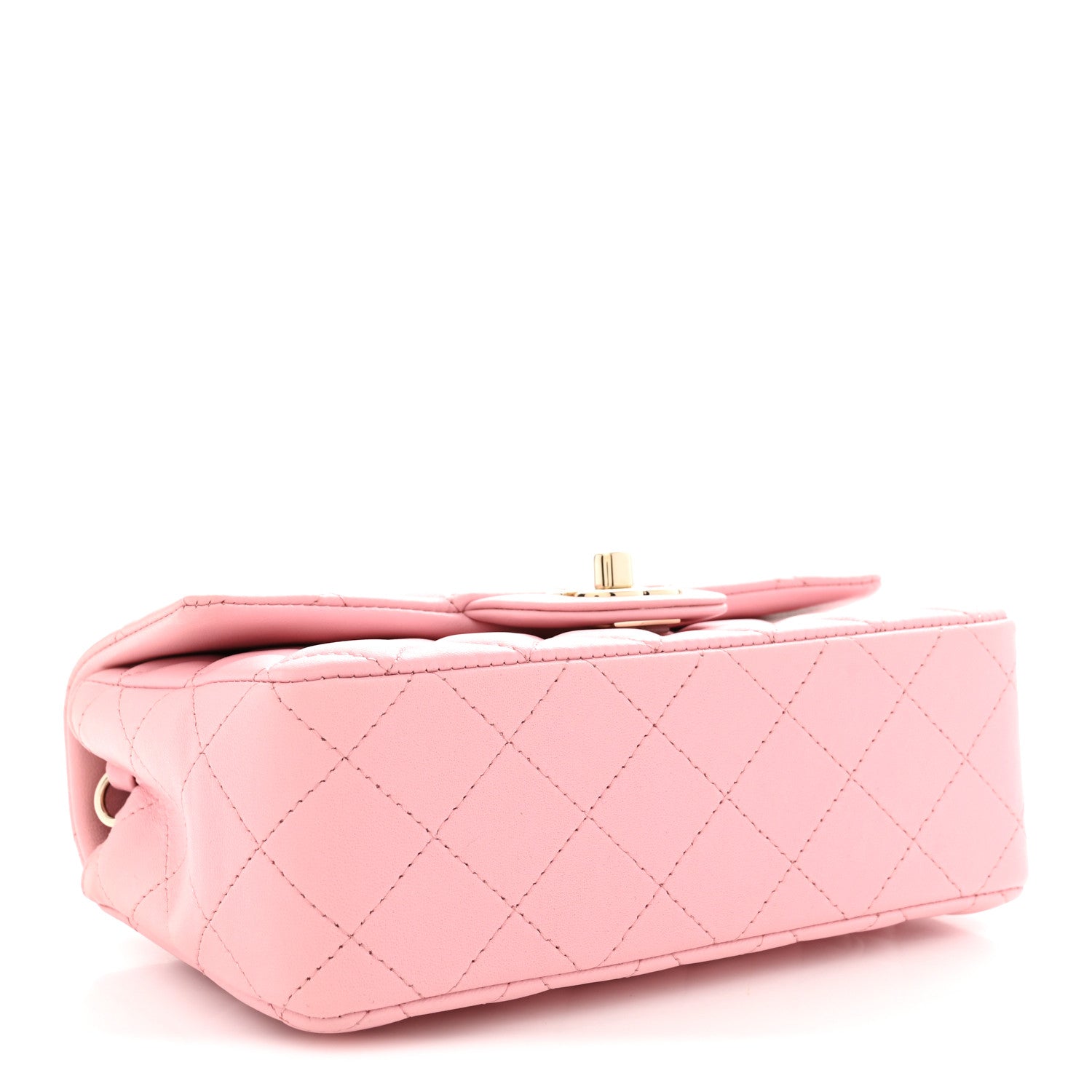 Chanel Lambskin Quilted Mini Rectangular Flap Pink 4 of 11