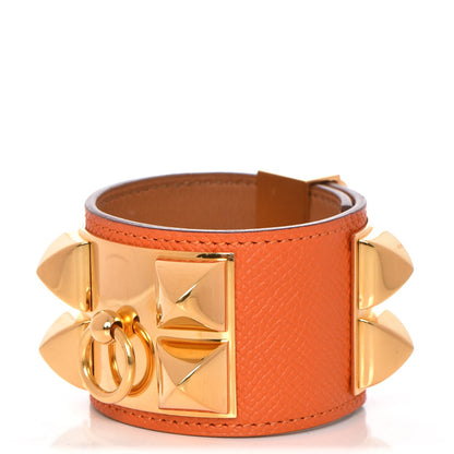Hermes Epsom Collier de Chien CDC Bracelet S Feu 1 of 7