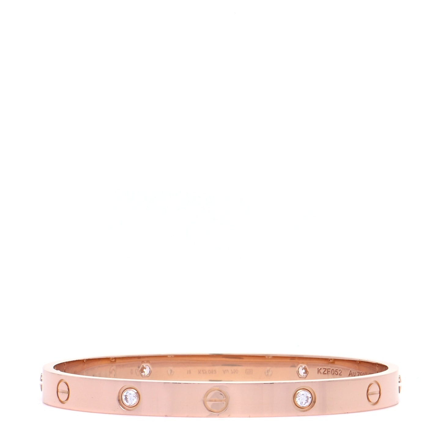 18K Pink Gold 4 Diamond LOVE Bracelet 18