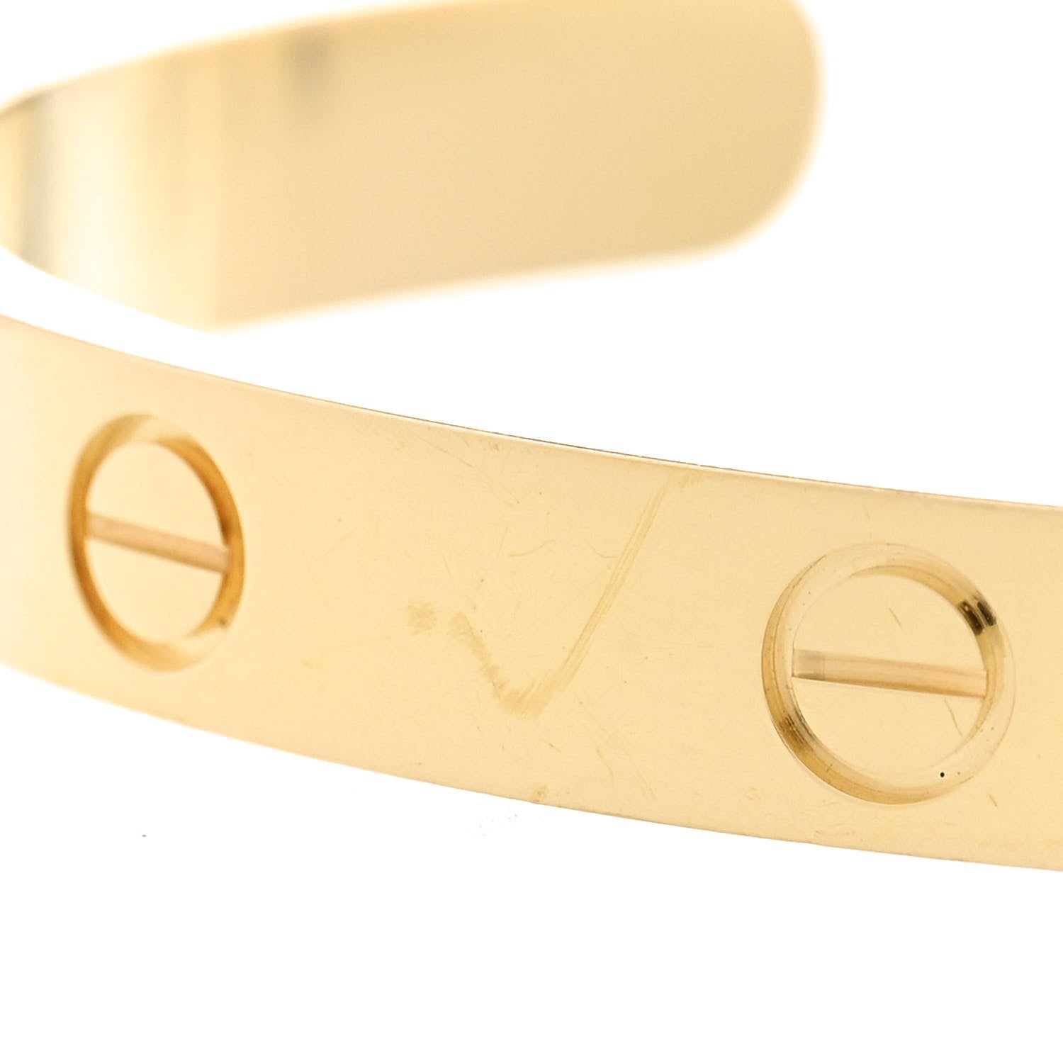 Cartier 18K Yellow Gold 1 Diamond LOVE Cuff Bracelet 18 4 of 4