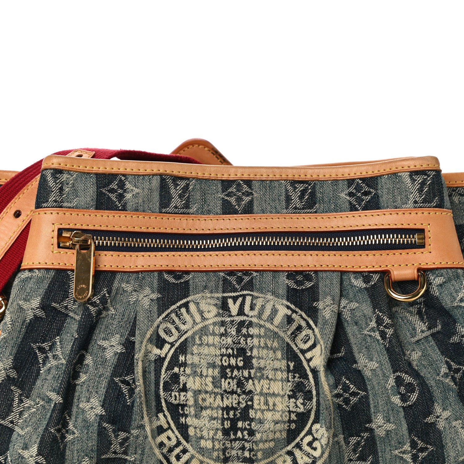 Louis Vuitton Denim Raye Porte Epaule MM 7 of 14