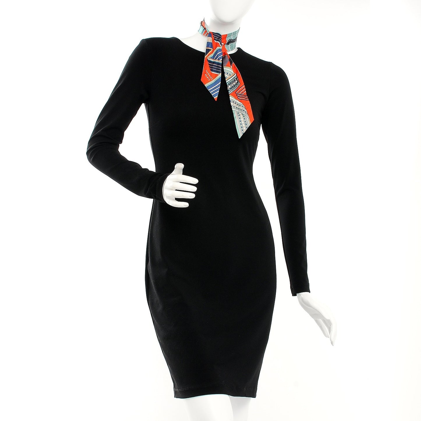Silk Sangles En Zigzag Twilly Orange Turquoise Gris