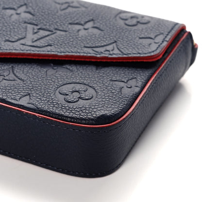 Louis Vuitton Empreinte Pochette Felicie Chain Wallet Marine Rouge 10 of 13