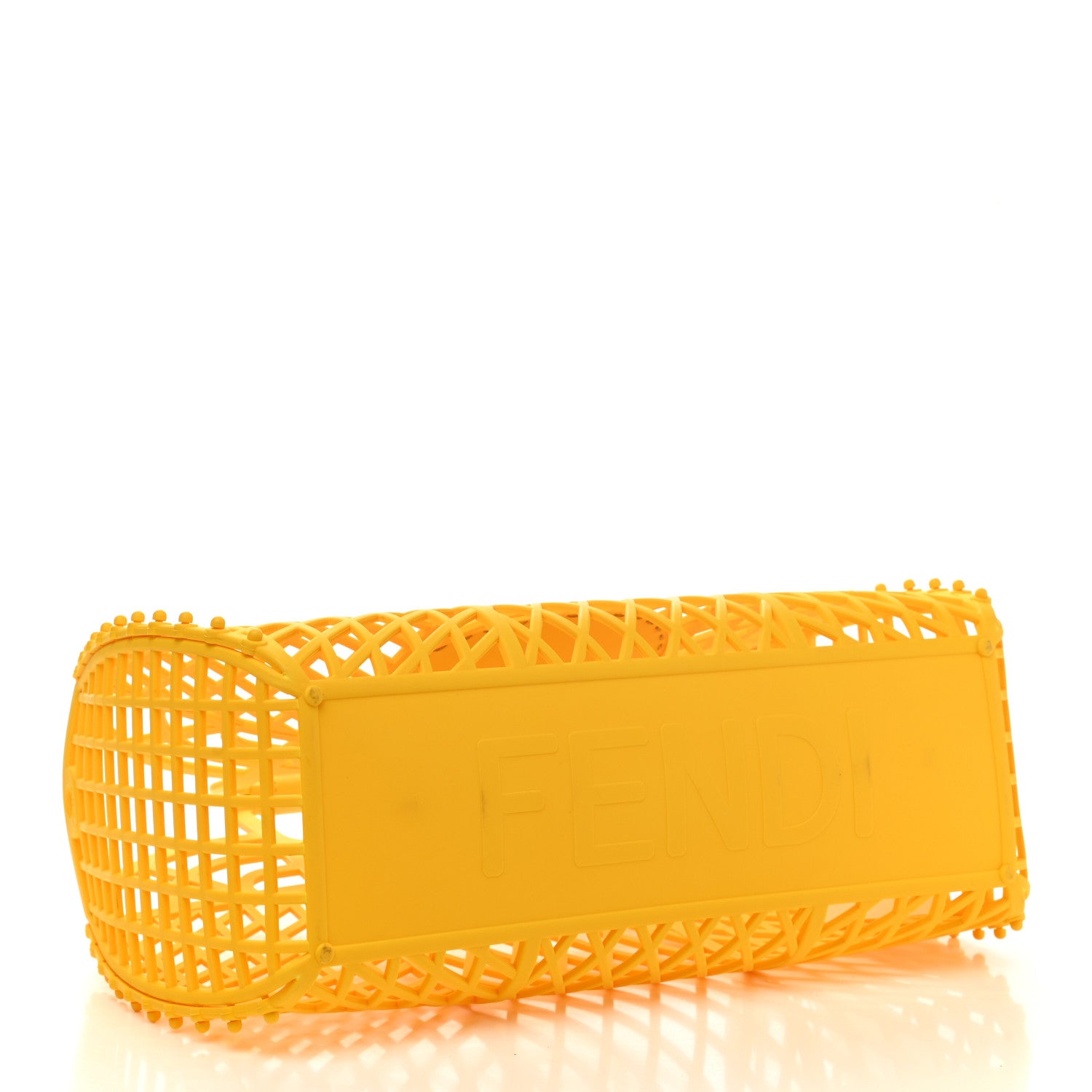 Fendi Recycled Plastic Vitello Liberty Matte Medium Fendi Basket Limone 4 of 16