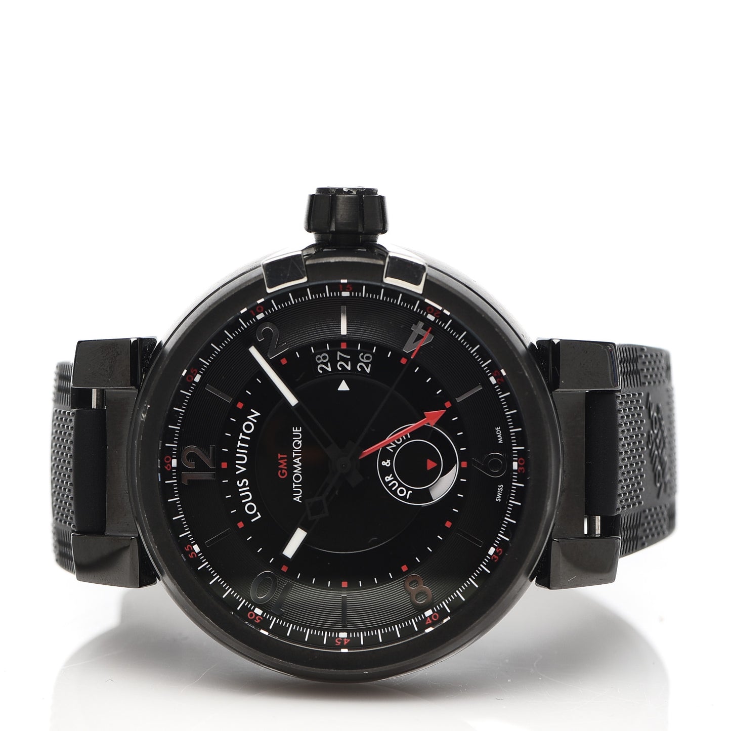 PVD Stainless Steel Rubber 42mm Evolution GMT Automatic Watch Black