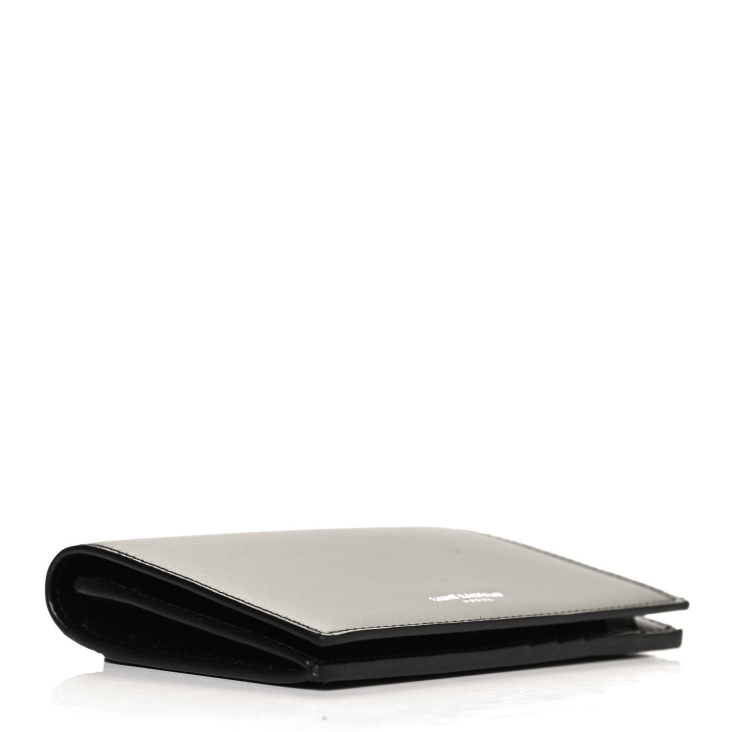 Calfskin Fragments Flap Wallet Black