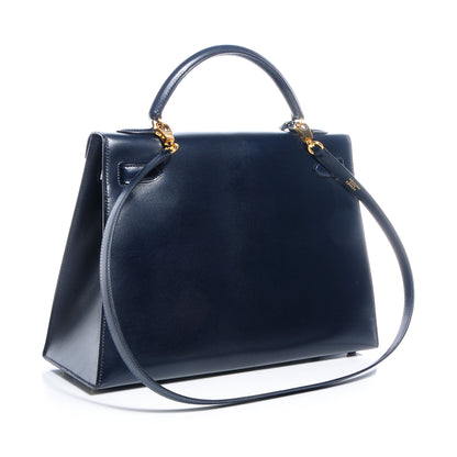 Hermes Box Kelly 32 Bleu Marine 3 of 10
