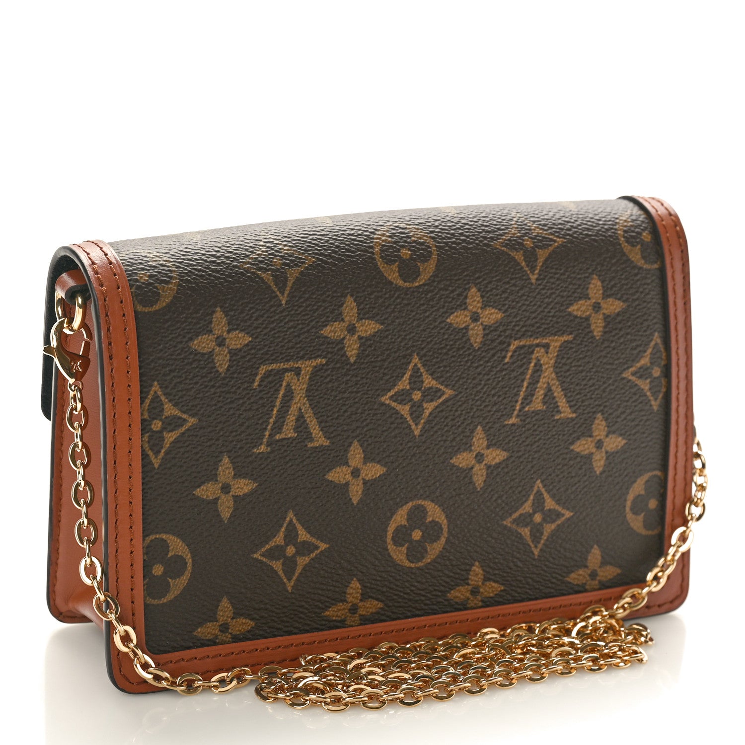 Louis Vuitton Reverse Monogram Dauphine Chain Wallet 2 of 9