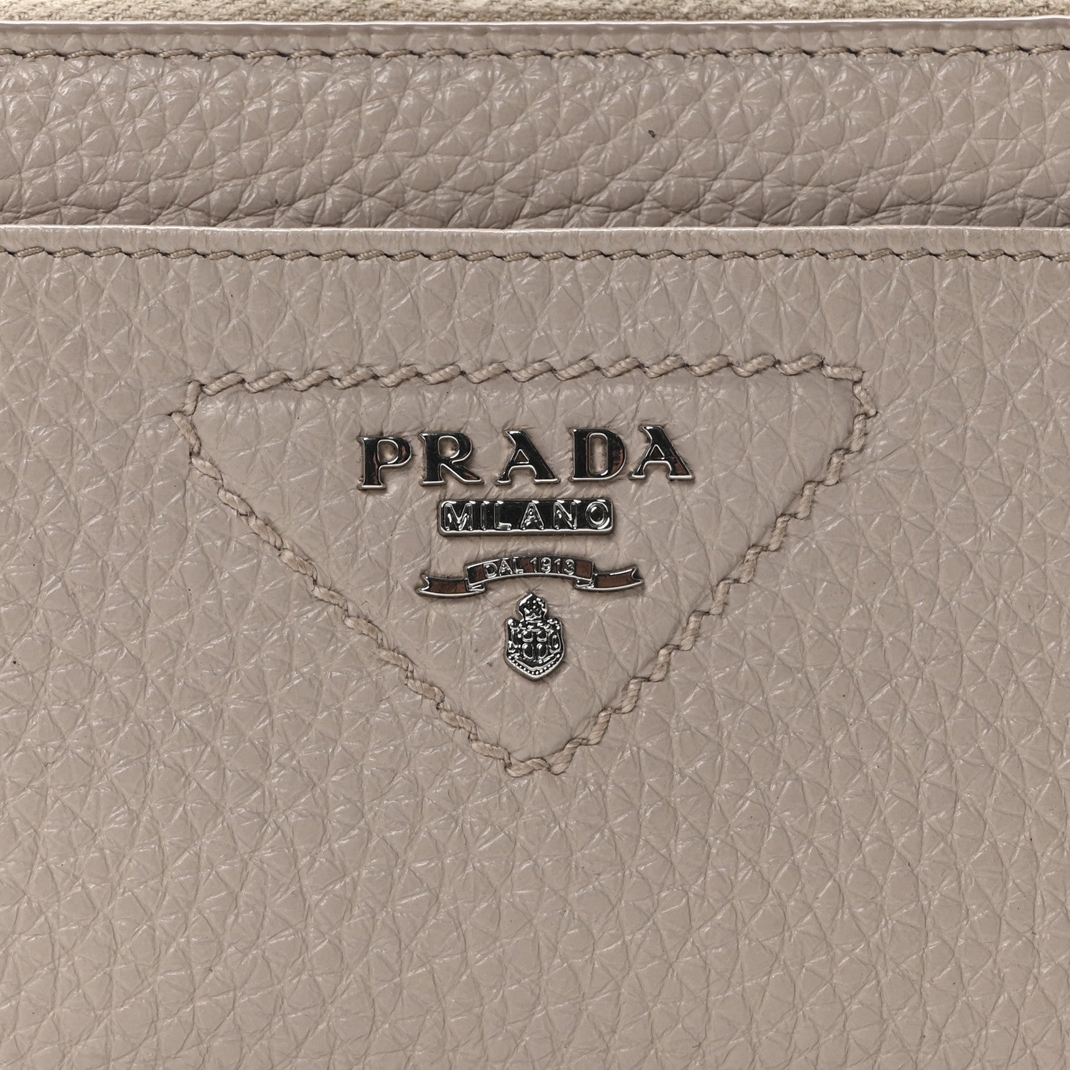 Prada Saffiano Metal Zip Around Keychain Cipria 7 of 9