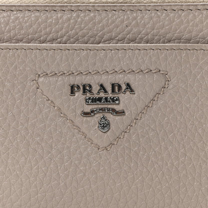 Prada Saffiano Metal Zip Around Keychain Cipria 7 of 9