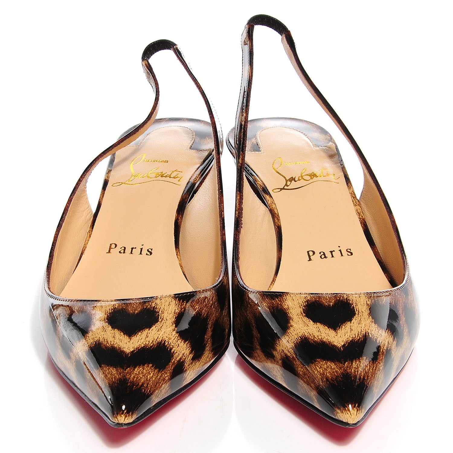 Christian Louboutin Patent Leopardino Karelli 45 Sling Pumps 36.5 2 of 7