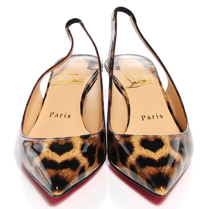 Christian Louboutin Patent Leopardino Karelli 45 Sling Pumps 36.5 2 of 7