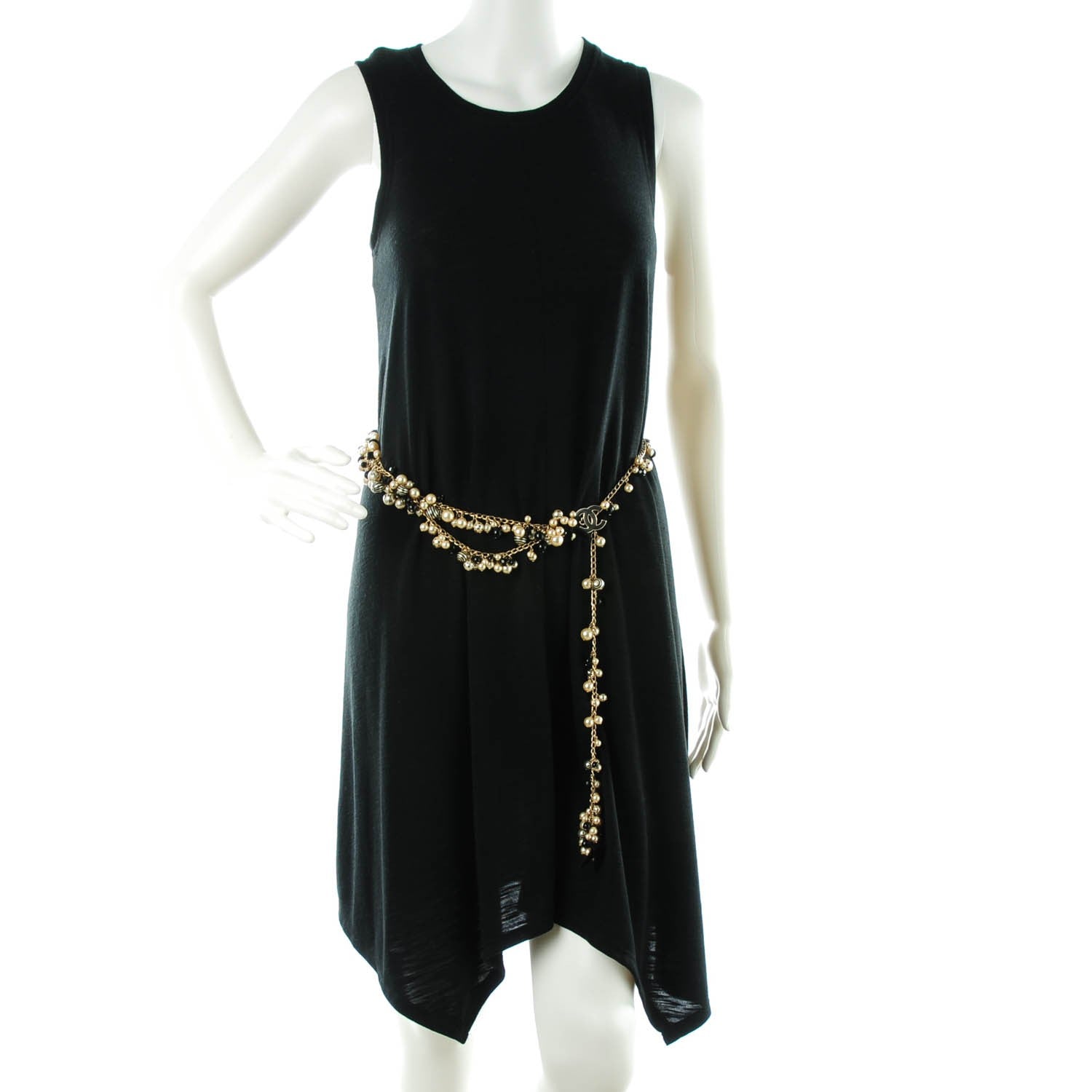 Chanel Painted Pearl Beaded Enamel CC Belt Black 2 of 7