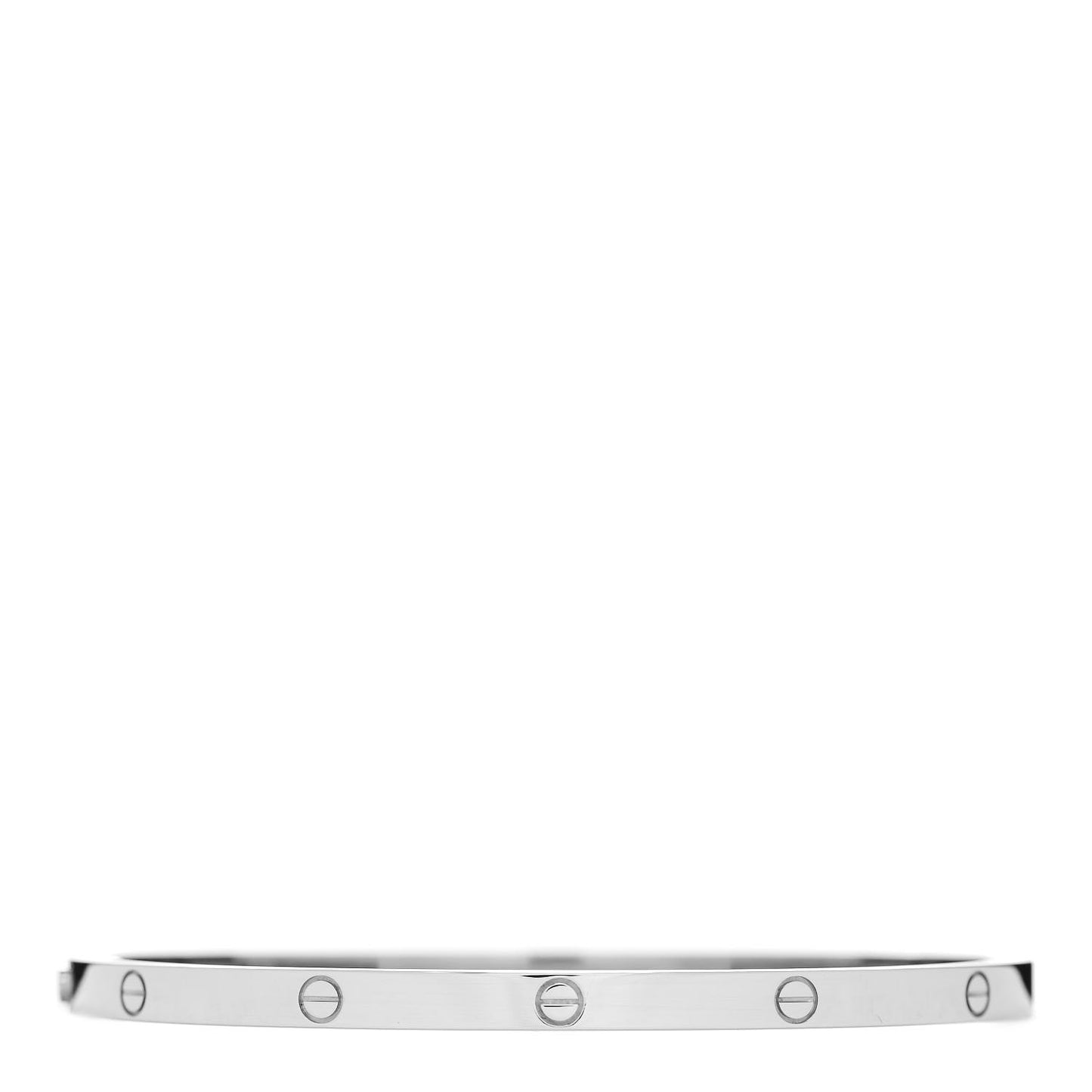 18K White Gold Small LOVE Bracelet 17