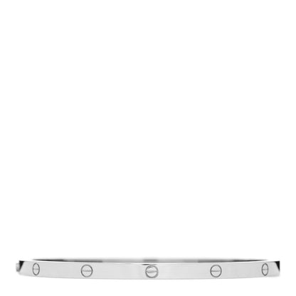 Cartier 18K White Gold Small LOVE Bracelet 17 2 of 4