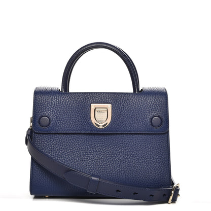 Christian Dior Grained Calfskin Mini Diorever Flap Blue Gris 1 of 9