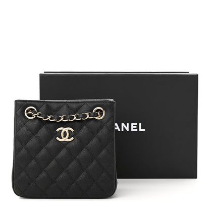 Chanel Caviar Quilted Mini Bucket Bag Black 11 of 11