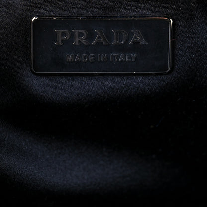 Prada Canvas Ostrich Frame Bowler Green Mecurio 11 of 19