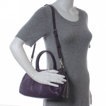 Prada Nappa Leather Bow Satchel Viola 2 of 10