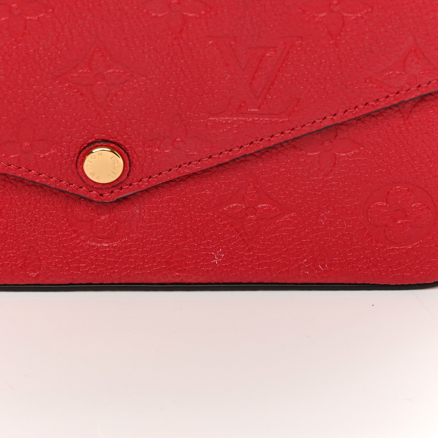 Louis Vuitton Empreinte Pochette Felicie Chain Wallet Scarlet 16 of 17