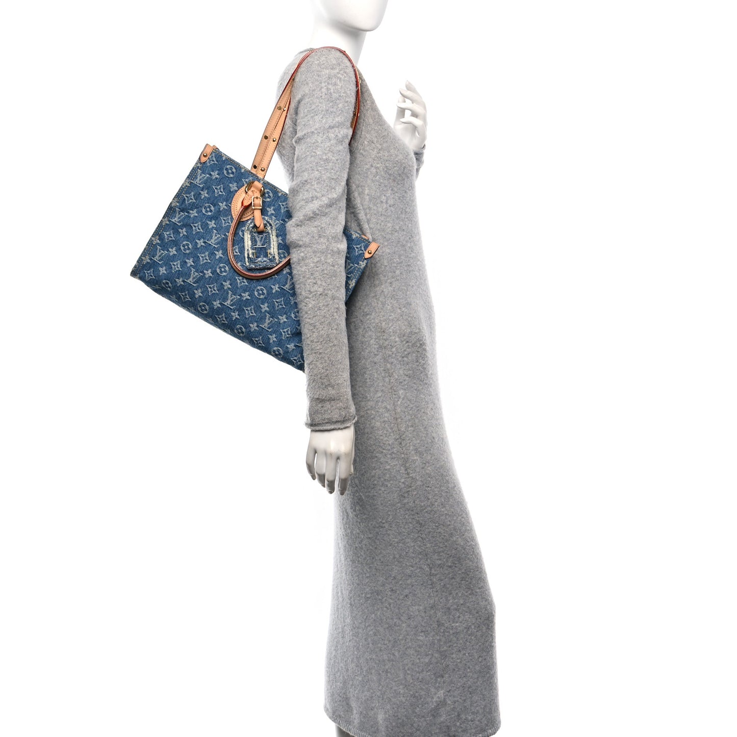 Monogram Denim Onthego MM Blue