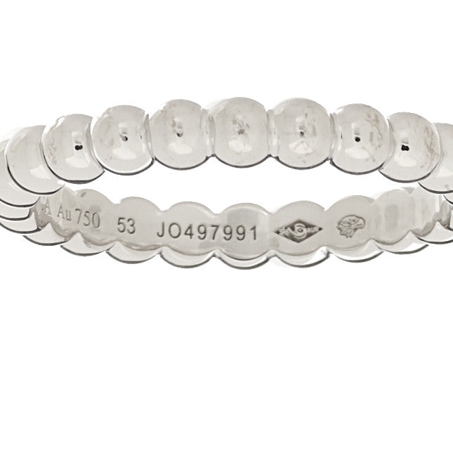 18K White Gold Medium Perlee Ring 53 6.5
