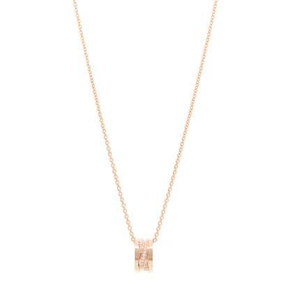 Bulgari 18K Rose Gold Diamond B.Zero1 Legend Pendant Necklace 1 of 4