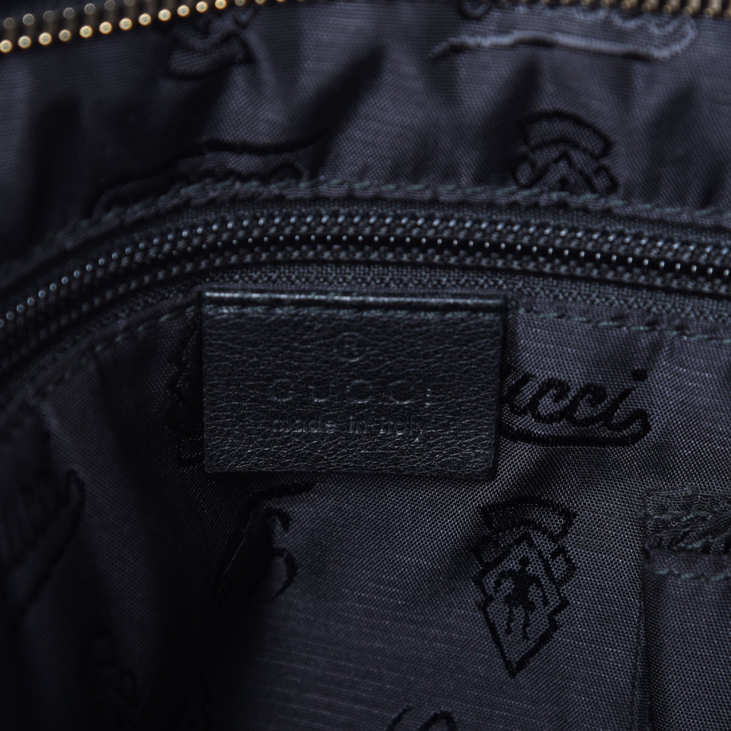 Guccissima Medium Flat Messenger Bag Black