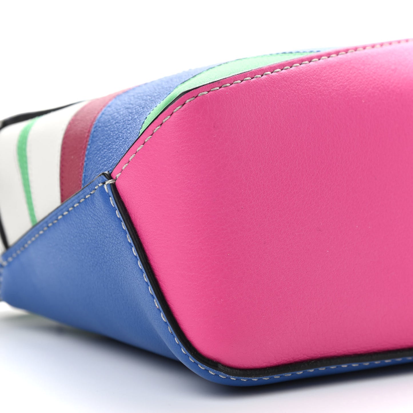 Calfskin Mini Puzzle Edge Bag Grey Multicolor