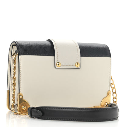 Prada City Calf Saffiano Astrology Cahier Bag Talco Black 3 of 9