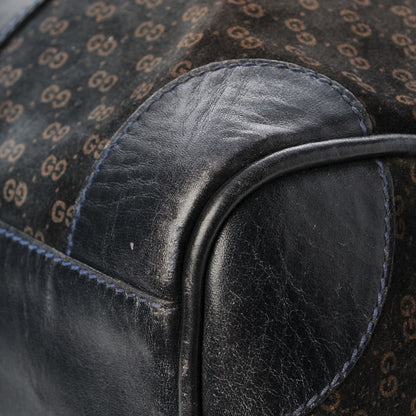 Gucci Velvet Mini GG Monogram Boston Duffle Bag Blue 11 of 15