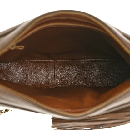 Chanel Lambskin Quilted Tassel Camera Case Brown 5 of 12