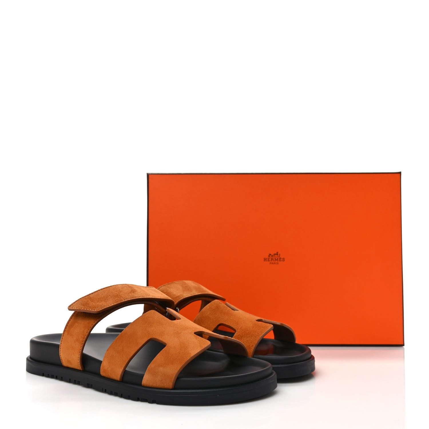Hermes Suede Goatskin Womens Chypre Sandals 38.5 Naturel 9 of 9