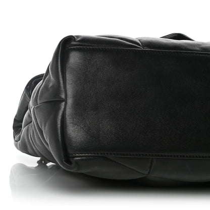 Saint Laurent Lambskin Quilted Small Loulou Puffer Monogram Chain Satchel Black 10 of 12