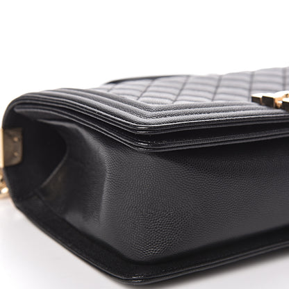Chanel Caviar Quilted Medium Boy Flap Black 9 of 12