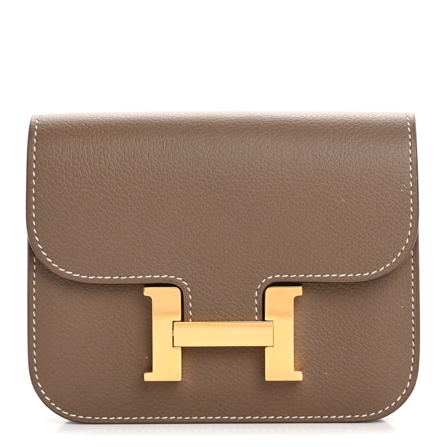 Hermes Evercolor Constance Slim Wallet Etoupe 1 of 10