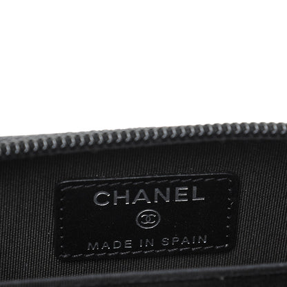 Chanel Caviar Timeless CC Zip Around Coin Purse Black 6 of 8