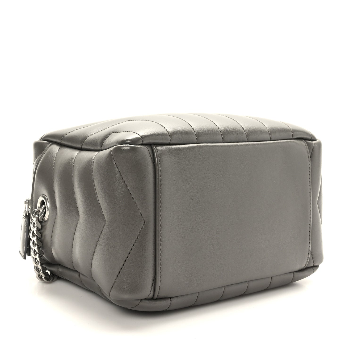 Calfskin Y Quilted Monogram Small Loulou Bowling Bag Earth