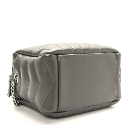 Saint Laurent Calfskin Y Quilted Monogram Small Loulou Bowling Bag Earth 4 of 11