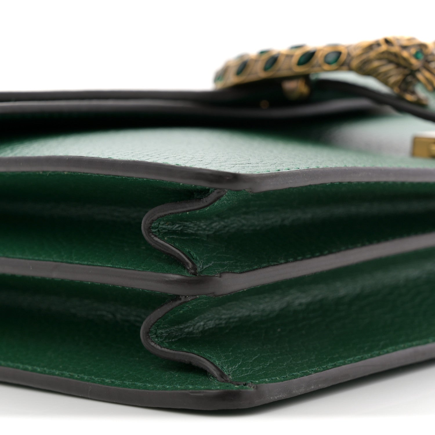 Gucci Pebbled Calfskin Small Dionysus Shoulder Bag Emerald 10 of 12