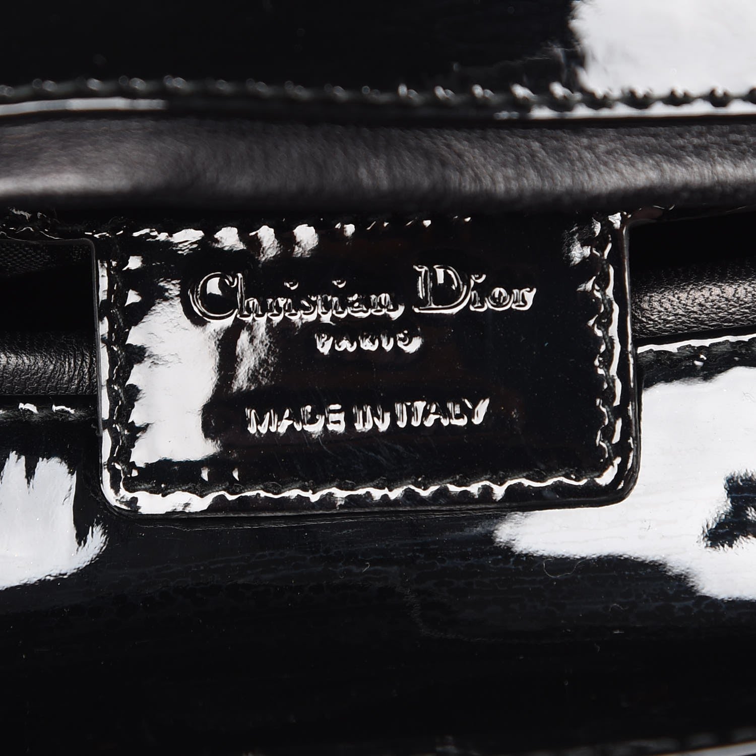 Christian Dior Patent Cannage Medium Lady Dior Black 6 of 7