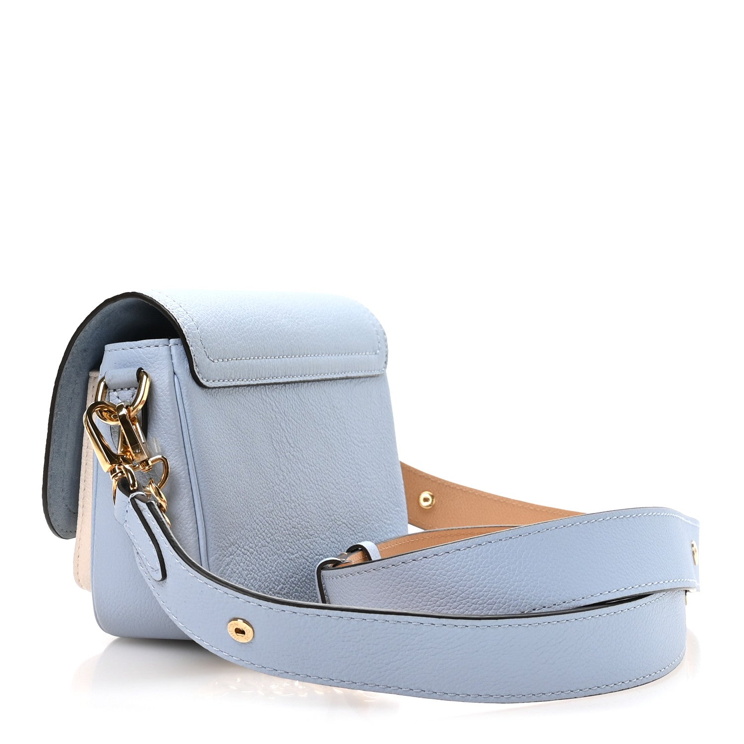 Louis Vuitton Grained Calfskin Lockme Tender Bleu Nuage 3 of 9