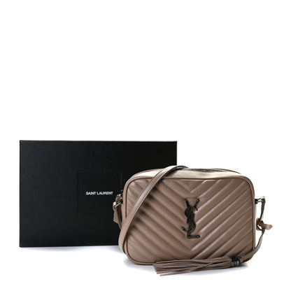 Saint Laurent Calfskin Matelasse Monogram Lou Camera Bag Dark Beige 9 of 9
