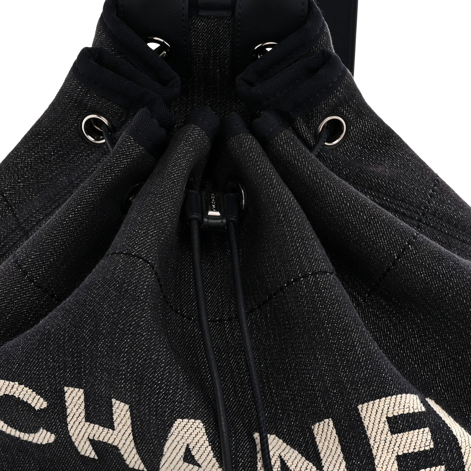 Chanel Canvas Large Deauville Backpack Denim Blue 8 of 15