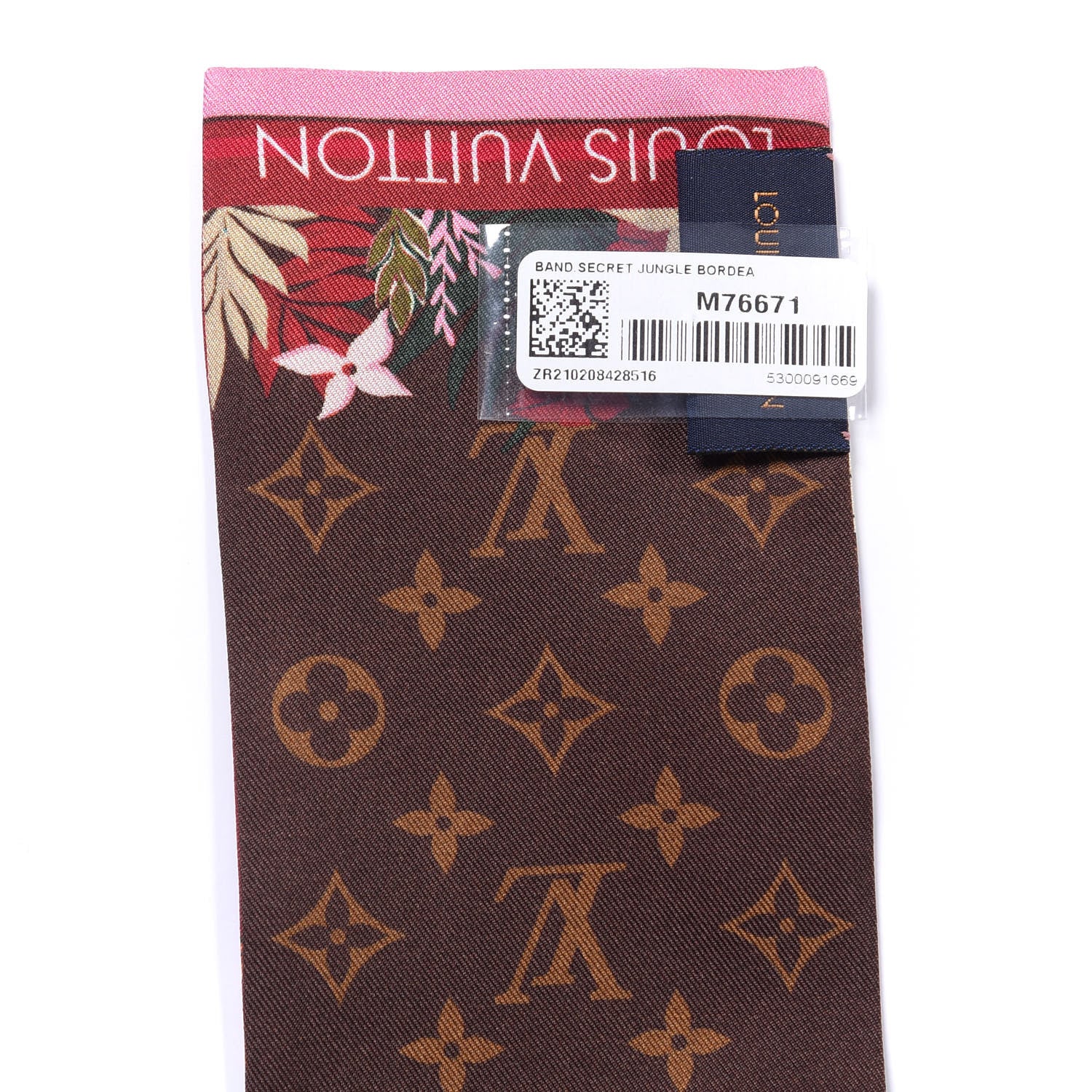 Louis Vuitton Silk Monogram Secret Jungle Bandeau Bordeaux 3 of 3
